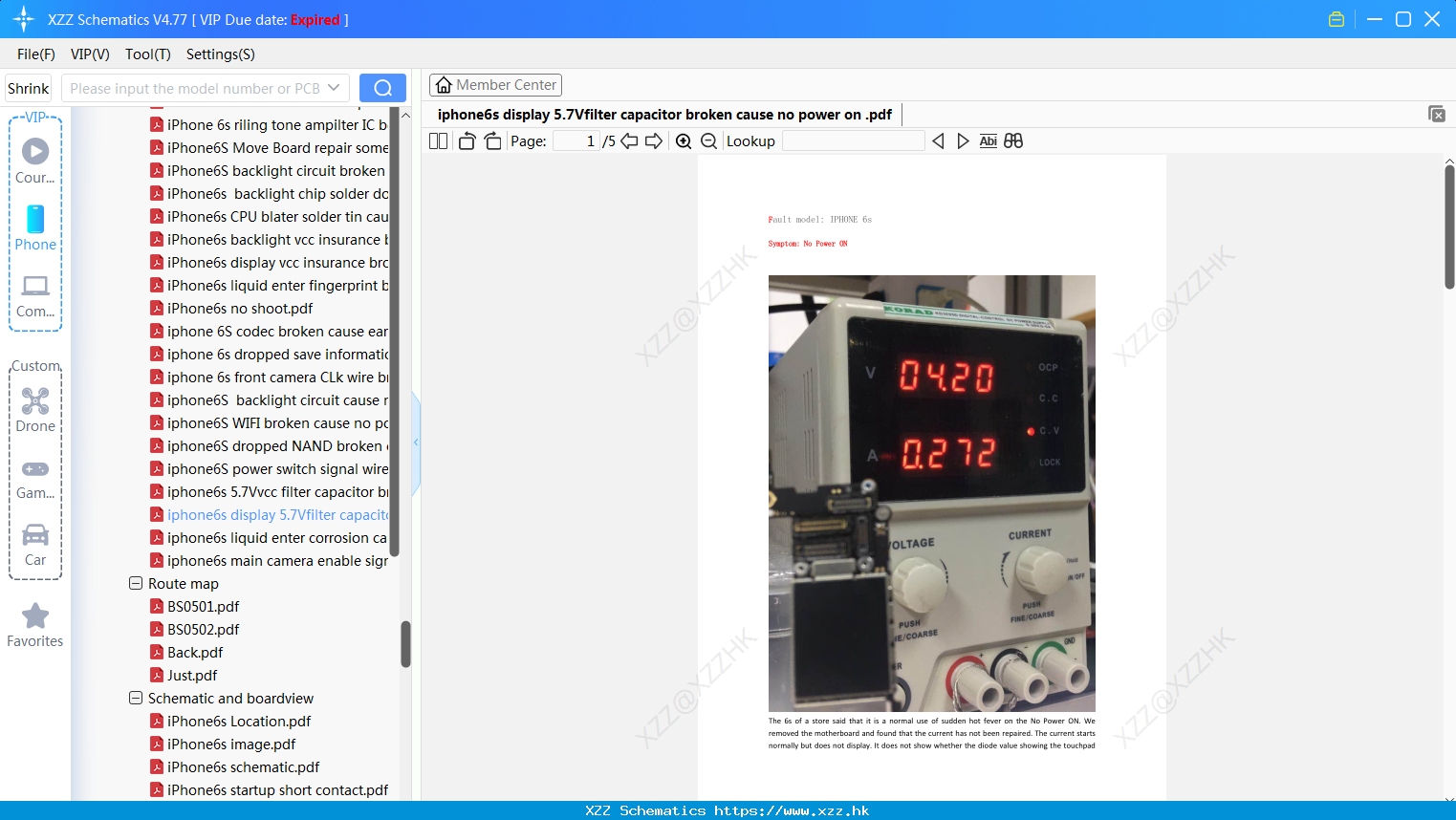 Iphone6s Display 5.7Vfilter Capacitor Broken Cause No Power On